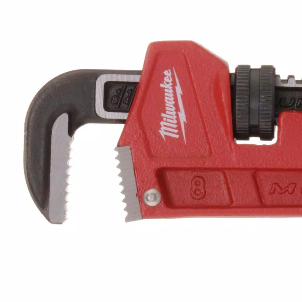 Milwaukee 8 in. Steel Pipe Wrench with Overbite Jaw Design