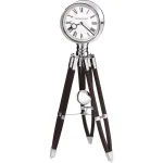 FirsTime 28 in. Tripod Pendulum Tabletop Analog Clock - Chrome and Espresso thumbnail 3