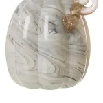 Glitzhome Gray Marble Glass Pumpkin Set of 2 - Handmade Tabletop Decoration thumbnail 6