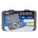 MIBRO 26-Piece Metric Tap, Die and Drill Bit Set with Titanium Coated GCr15 Alloy Steel thumbnail 3