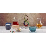 Badash Crystal Badash Handcrafted Cobalt Blue Glass Jar Vanilla Scented Soy Candle thumbnail 4