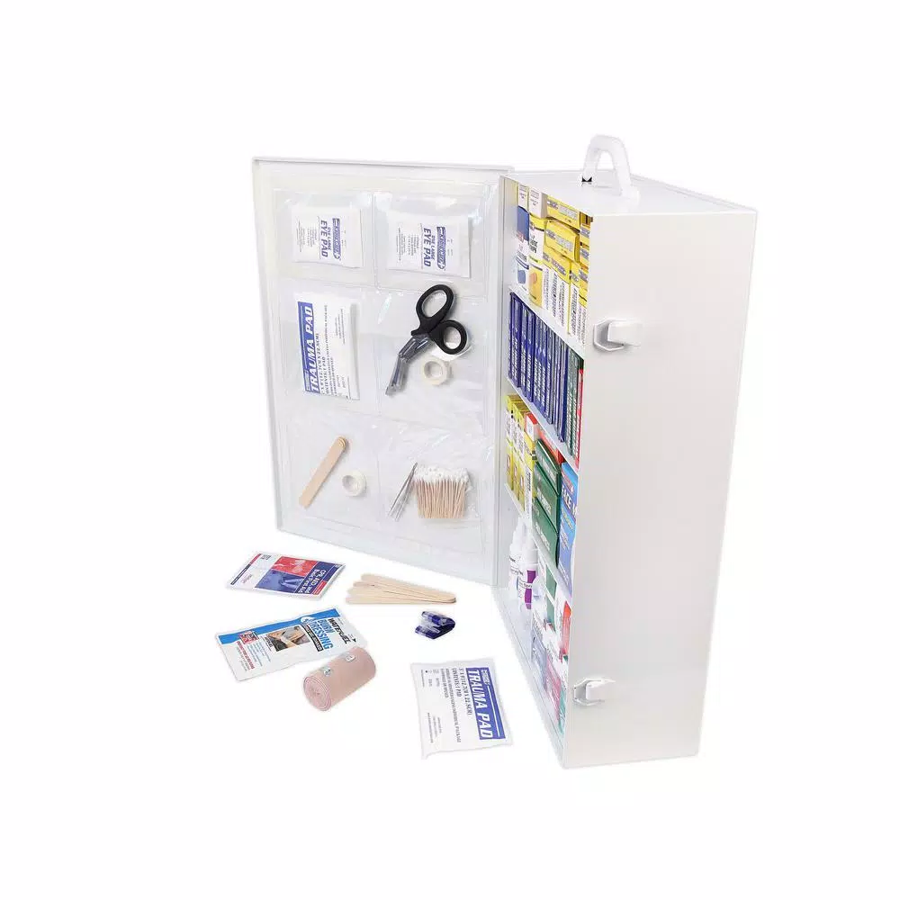 Rapid Care 1500-Piece 4-Shelf First Aid Cabinet - ANSI 2015 Class A+ OSHA Compliant