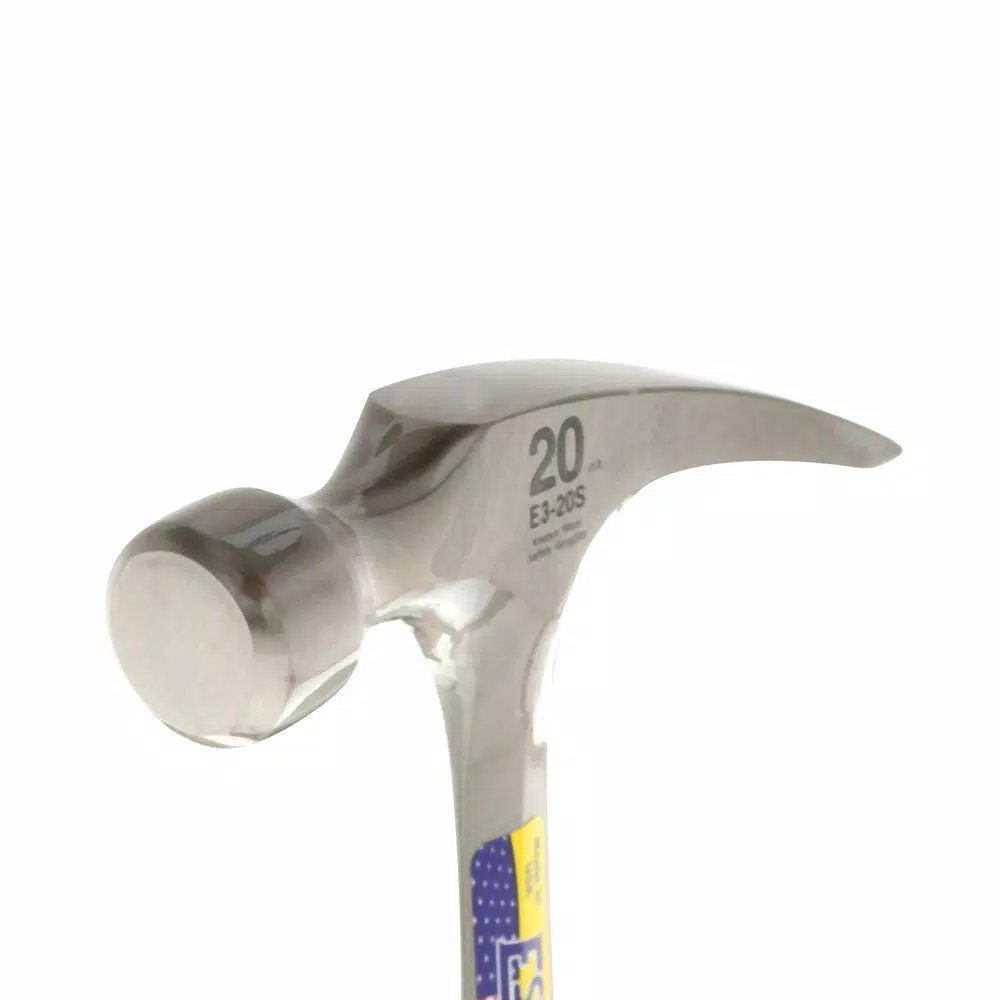 Estwing 20 oz. Straight Rip Claw Hammer, Forged One-Piece Steel with Shock Reduction Grip