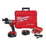 Milwaukee M18 FUEL 1/2 in. Brushless Hammer Drill Driver Kit with Two 5.0 Ah Batteries and Charger thumbnail 1
