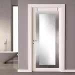 BrandtWorks Modern Silver Composite Framed Full Length Mirror with Door Hooks, 71 in. x 21.5 in. thumbnail 1