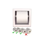 Unbranded Bradford Recessed Toilet Paper Holder, White Plastic with Bevel Frame thumbnail 6