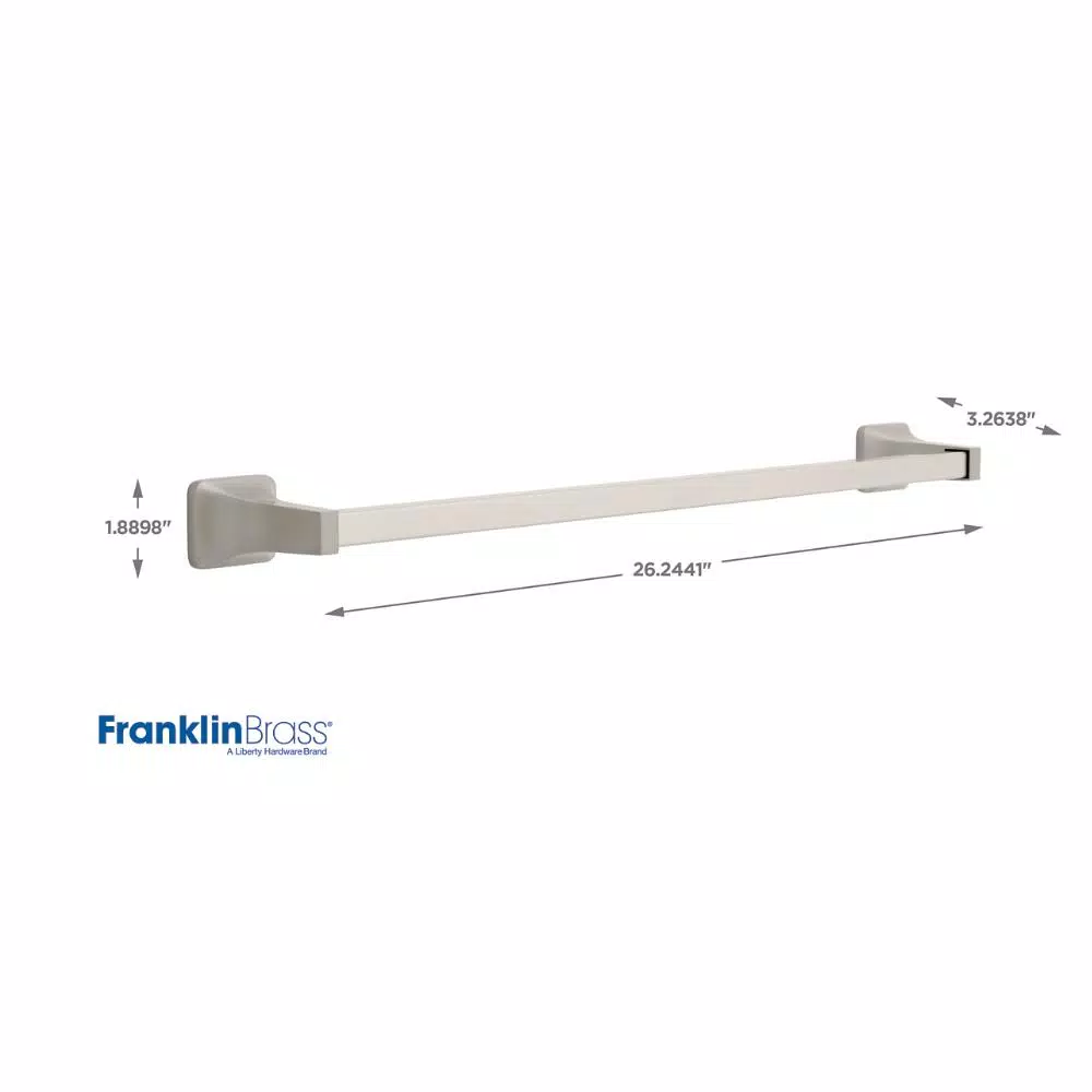 Franklin Brass Futura 24 in. Towel Bar, Brushed Nickel