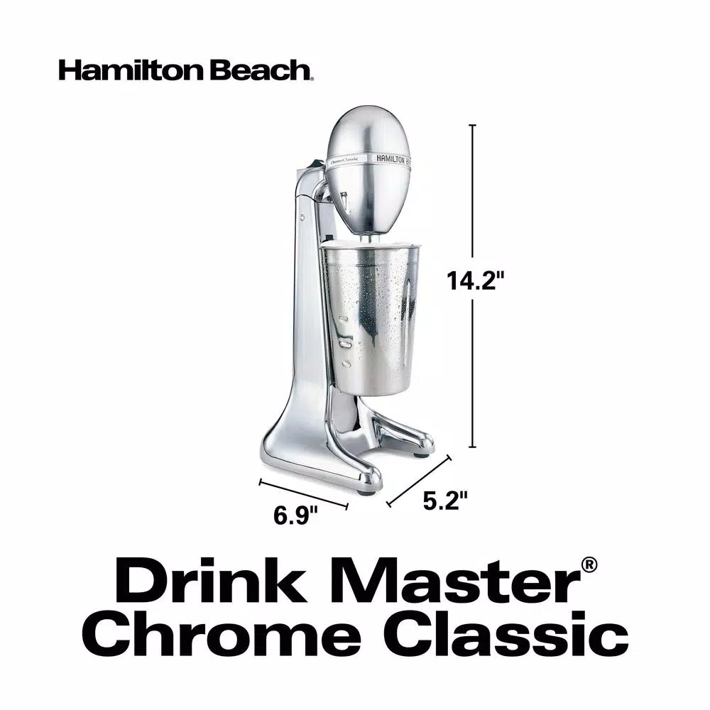 Hamilton Beach Drinkmaster 28 oz. Classic Chrome Milkshake Mixer