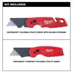 Milwaukee 6-in-1 Electrician Combination Pliers and FASTBACK Utility Knife 2-Pack Set thumbnail 3