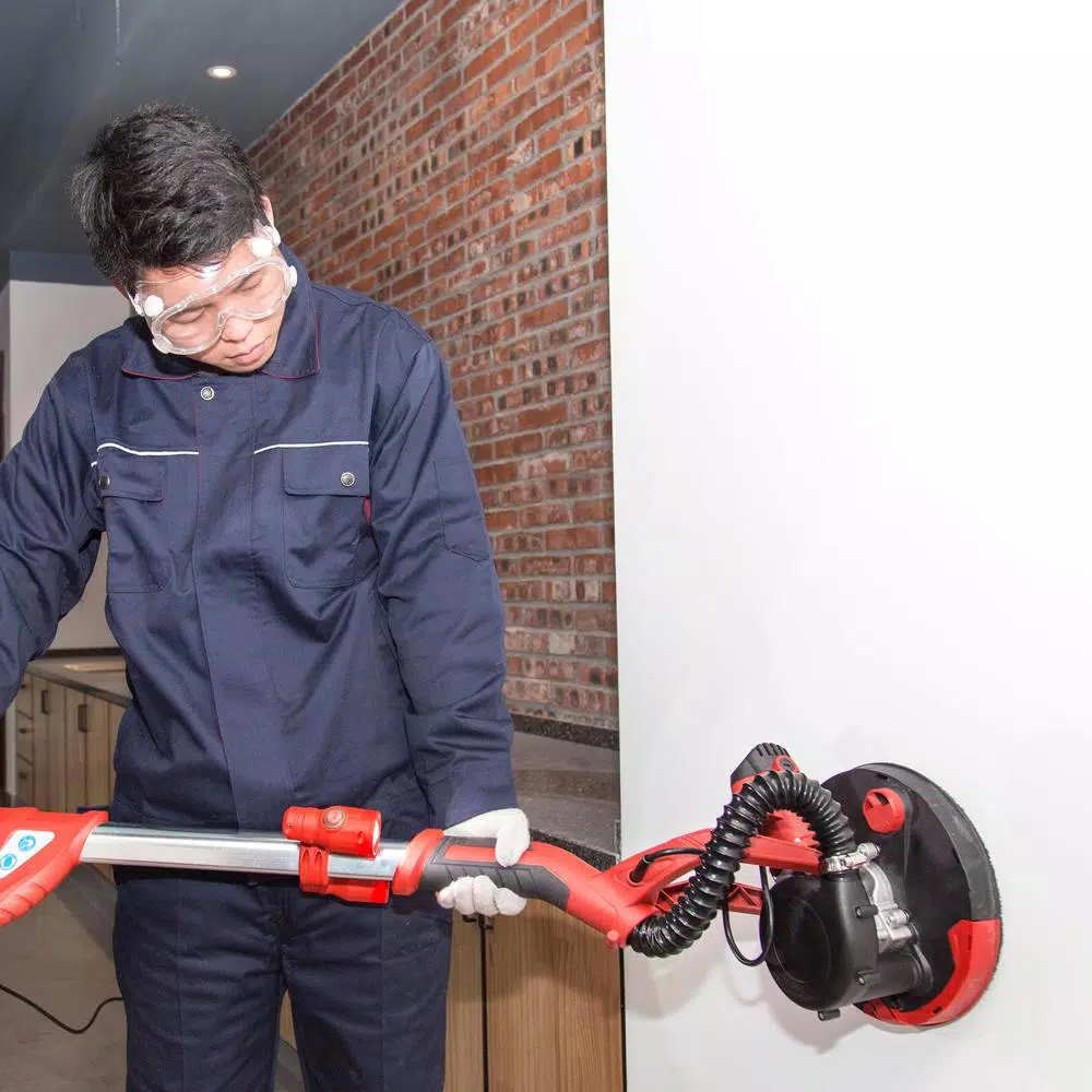ALEKO 750W Drywall Sander with Vacuum, Telescopic Handle, Adjustable Speed & LED Light, ETL Approved