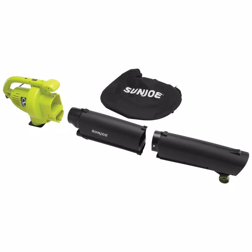 Sun Joe SBJ604E 3-in-1 Electric Leaf Blower, Vacuum, and Shredder - 200 MPH, 450 CFM