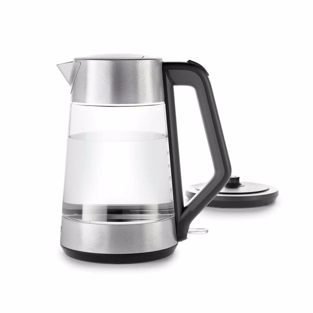 OXO 7.4-Cup Black Stainless Steel Cordless Electric Kettle, 1.75L with Auto Shut-Off