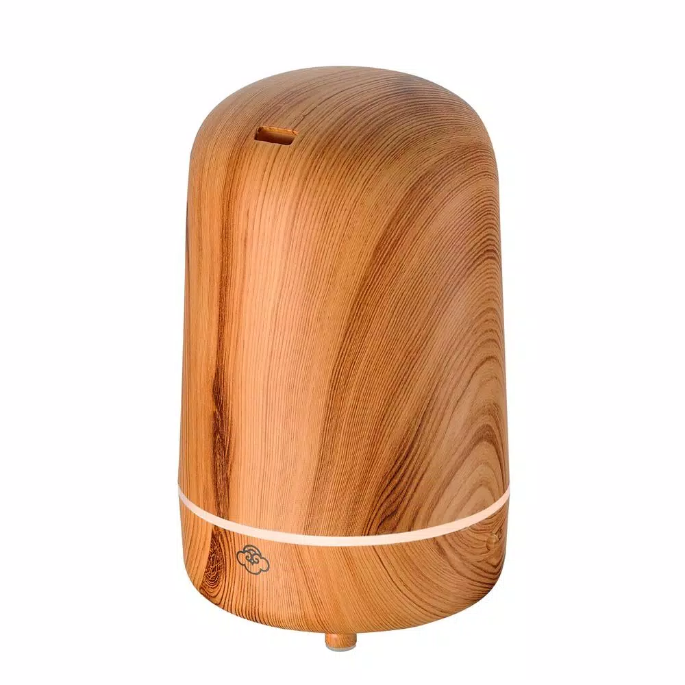 Serene House Light House Light Wood Ultrasonic Aromatherapy Oil Diffuser with Ambient LED Light