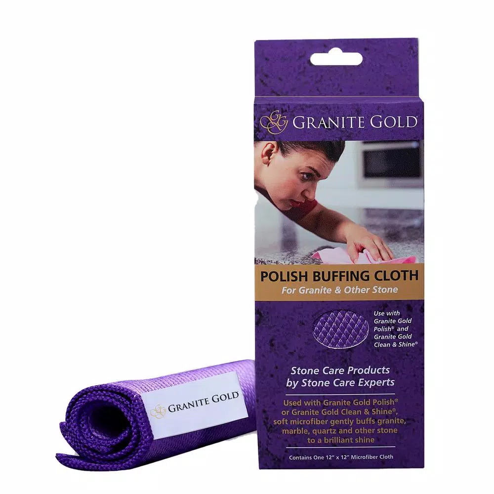 Granite Gold Polish Buffing Cloths, 12 x 12 in., Purple (3-Pack)
