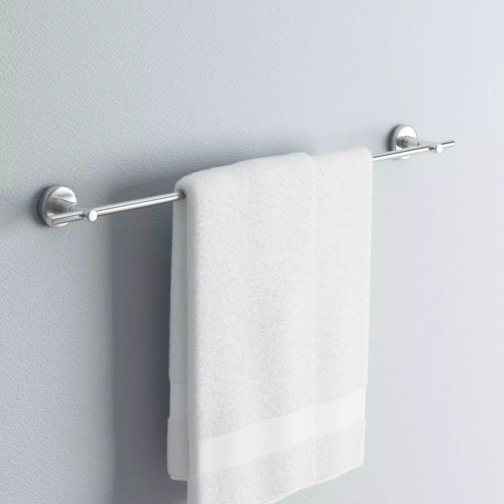No Drilling Required Loxx 24 in. Chrome Towel Bar - No-Drill Mounting System