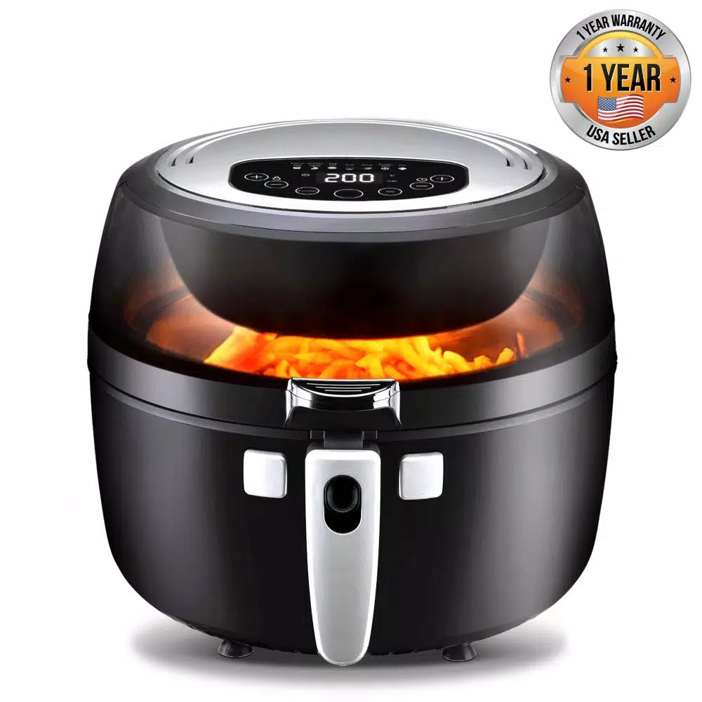 NutriChef 6.8 Qt Air Fryer Countertop Convection Oven with Digital LCD Display
