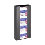 AdirMed Quad Box Capacity Acrylic Black Glove Dispenser thumbnail 2
