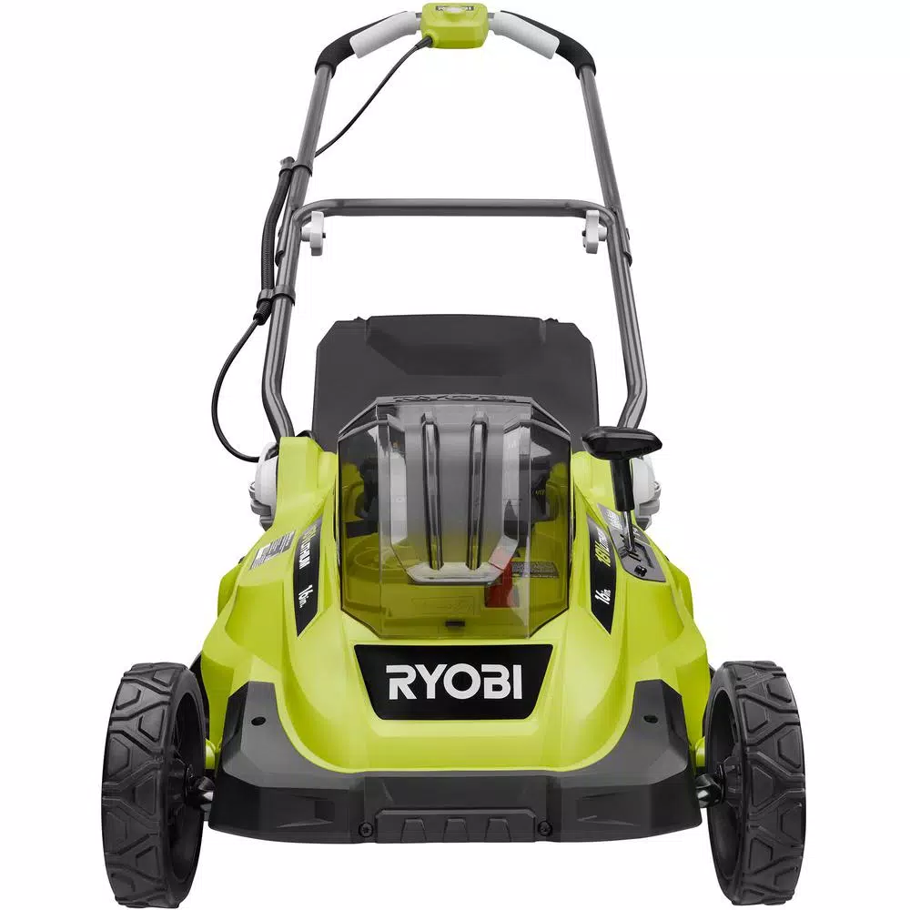RYOBI ONE+ 18V Cordless 16 in. Walk Behind Push Lawn Mower with (2) 4.0 Ah Batteries and Charger Included