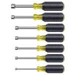 Klein Tools 7-Piece Magnetic Nut Driver Set with 3 in. Hollow Shafts and Cushion Grip Handles thumbnail 1