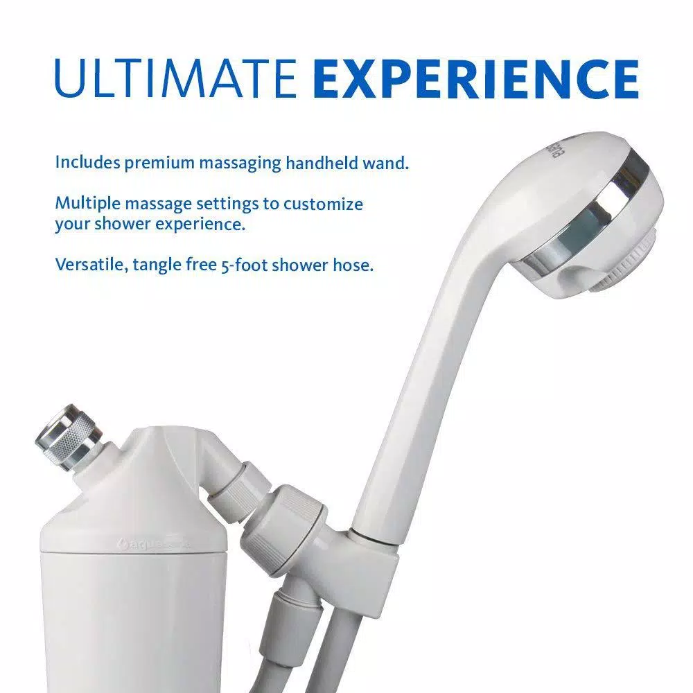 Aquasana Premium Shower Filter with Massaging Handheld Wand - Chlorine & Chemical Reduction