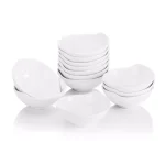 MALACASA 4.3 in. White Ceramic Ramekins Set of 12, Porcelain Souffle Dishes and Serving Bowls thumbnail 1