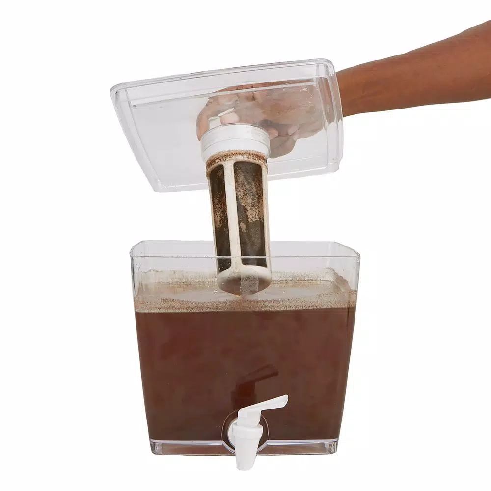 Mind Reader 6.4 Qt Clear Cold Brew Coffee Dispenser with Removable Filter and Spigot