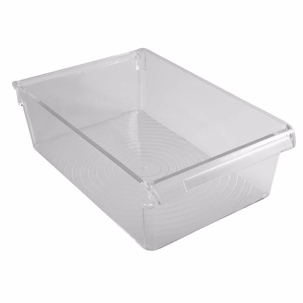 Kitchen Details 2 Pack Slim Refrigerator & Pantry Storage Bins, Airtight Food Containers
