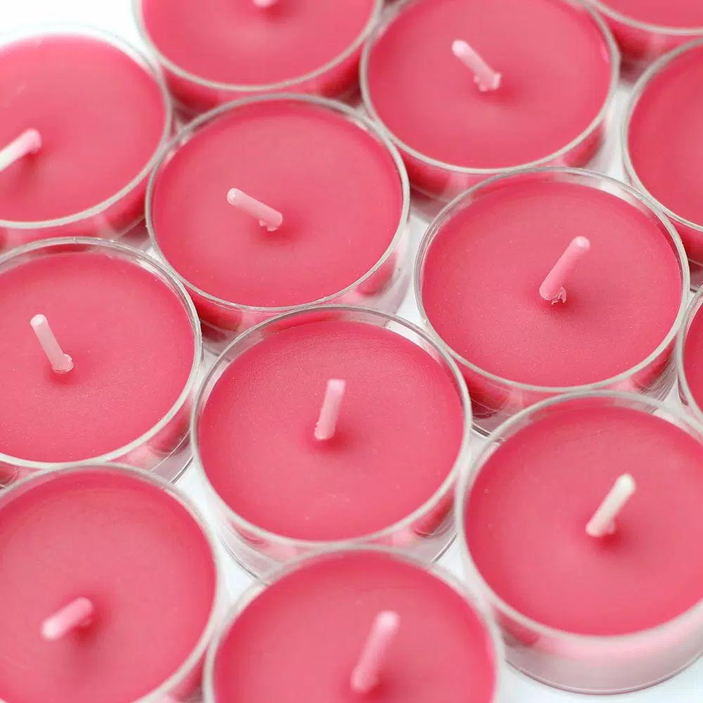 Zest Candle Red Tealight Candles, 1.5 in. Diameter, 50-Pack