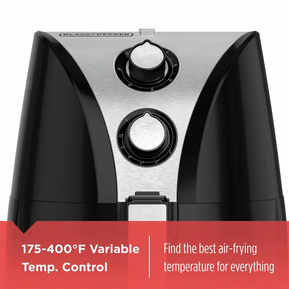 BLACK+DECKER PURIFRY 2-Liter Air Fryer, 1200W Convection Oven with Dual Fans