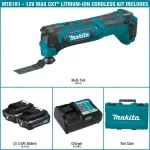 Makita 12V MAX CXT Cordless Oscillating Multi-Tool Kit (MT01R1) thumbnail 2