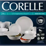 Corelle Livingware 24-Piece White Glass Dinnerware Set, Service for 4 thumbnail 4