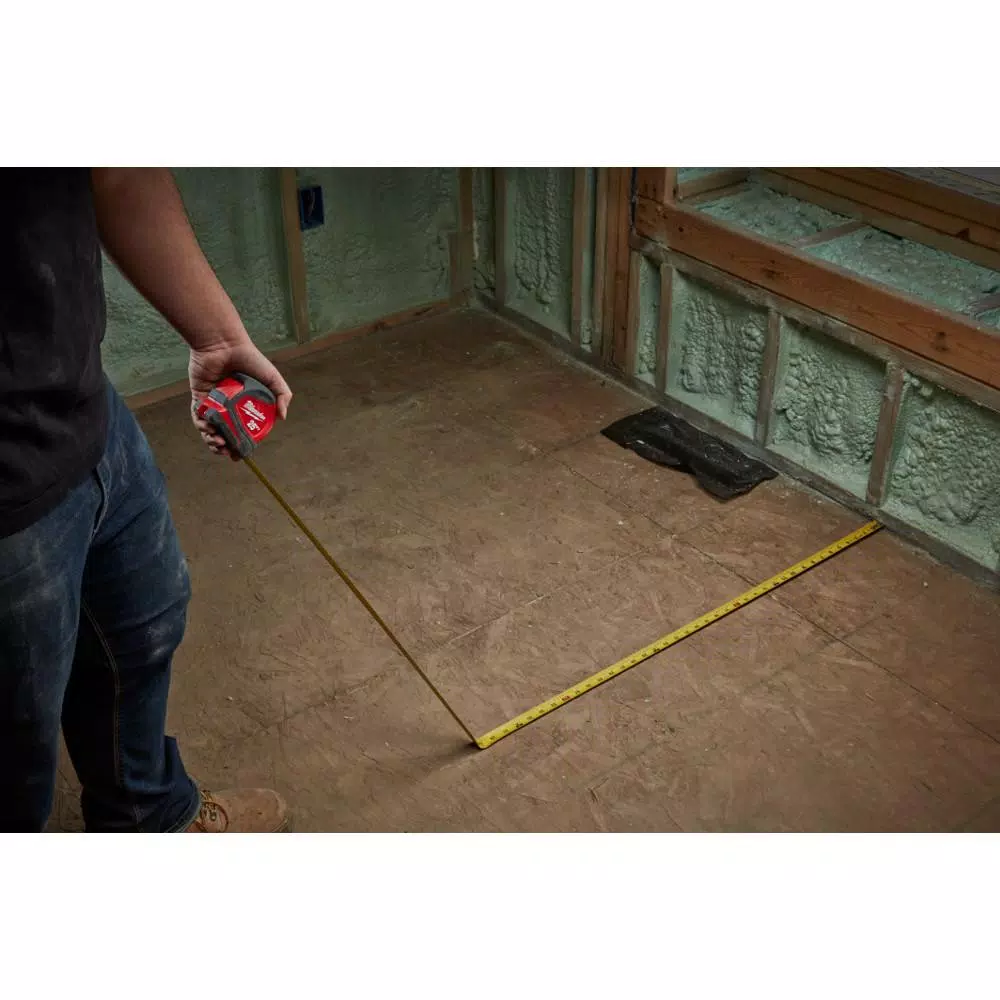 Milwaukee 30 ft. Compact Tape Measure with 12 ft. Reach and Nylon Blade Protection