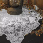 Heritage Lace Woodland 36 in. White Floral Polyester Table Topper thumbnail 2