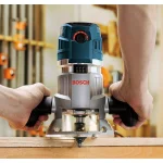 Bosch 2.3 HP 15 Amp Variable Speed Fixed Base Corded Electric Router Kit thumbnail 5