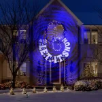 LightShow Blue and White Christmas LightShow Projection Swirling Spirals Projector thumbnail 11