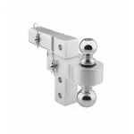 XtremepowerUS Stark 6 in. Adjustable Aluminum Trailer Drop Hitch with Dual Ball Mount thumbnail 1