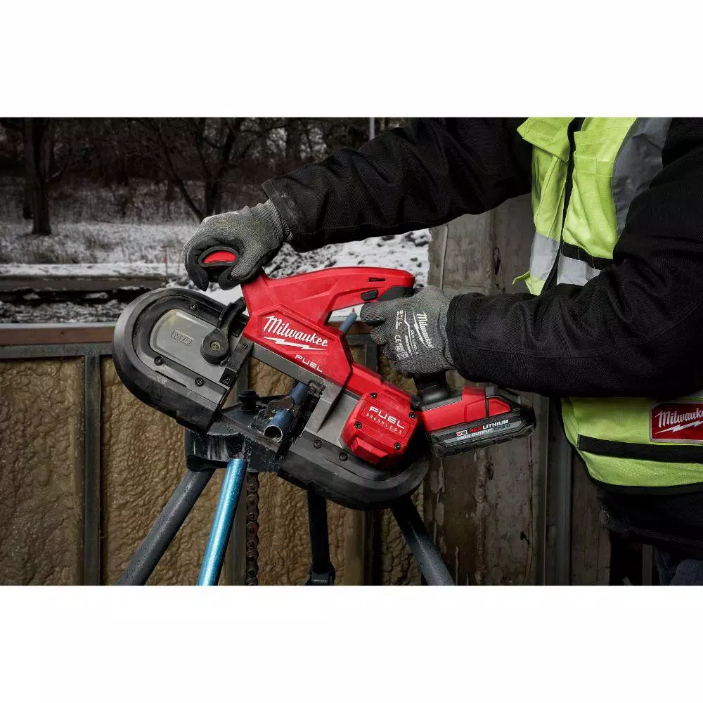 Milwaukee M18 FUEL 18V Compact Dual-Trigger Brushless Cordless Band Saw Kit with Two 3.0 Ah Batteries