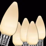 Wintergreen Lighting OptiCore C9 LED Warm White Smooth Opaque Christmas Light Bulbs, 25-Pack thumbnail 1