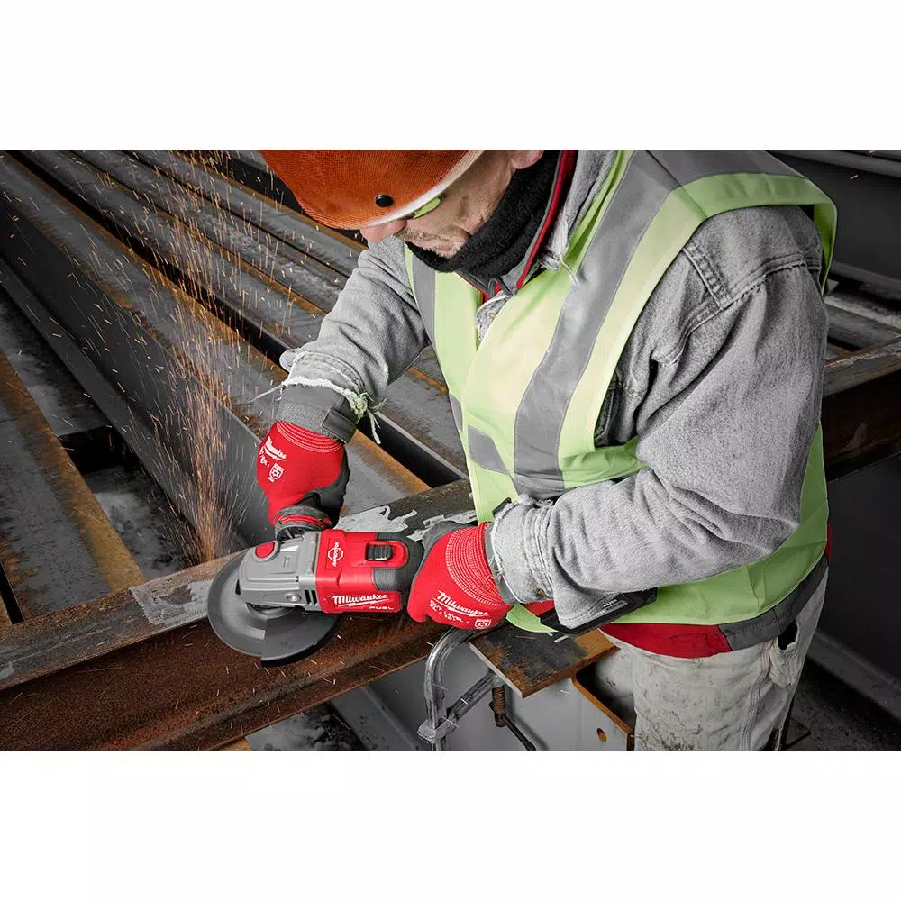 Milwaukee M18 FUEL 4-1/2 in. to 6 in. Braking Angle Grinder Kit with Two 6.0 Ah Batteries