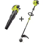RYOBI 25 cc 2-Cycle Gas Attachment Capable String Trimmer and 520 CFM Jet Fan Blower Combo Kit thumbnail 1
