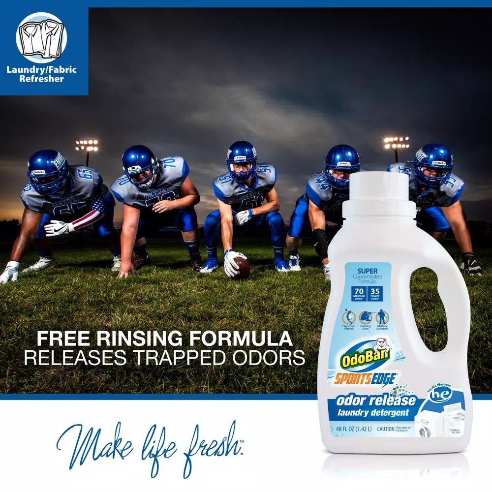 OdoBan Sports Edge Odor Release Laundry Detergent, 48 oz.