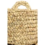 LITTON LANE Round Water Hyacinth and Metal Storage Wicker Baskets, Set of 4 thumbnail 6