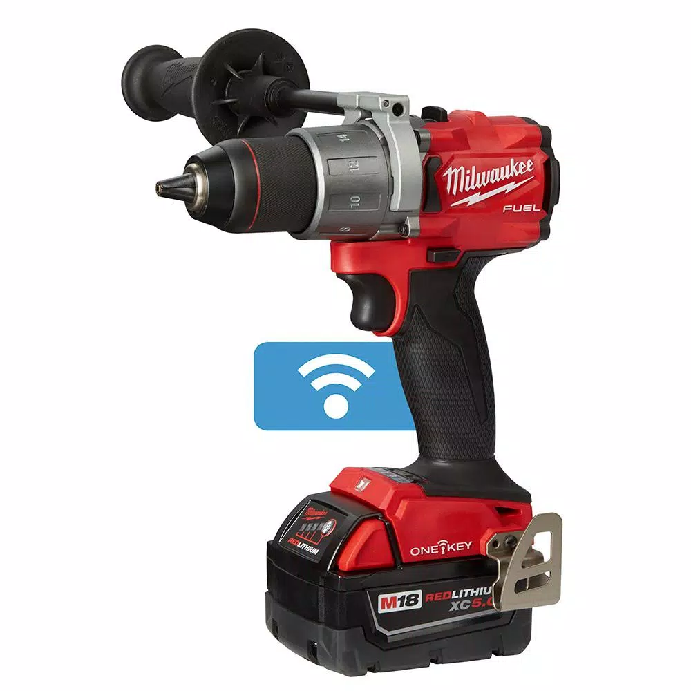 Milwaukee M18 FUEL ONE-KEY 1/2 in. Brushless Cordless Drill Driver Kit with (2) 5.0 Ah Batteries & Charger