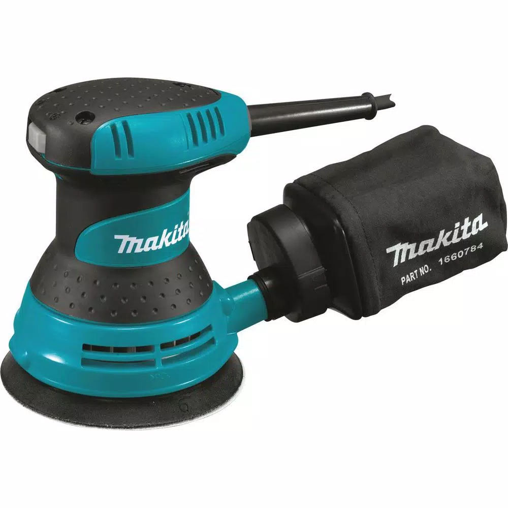Makita 5 in. Corded Random Orbital Sander with Dust Bag and Hard Case, 3 Amp