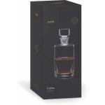 JoyJolt Carina Crystal Whiskey Decanter - 25 oz Square Glass Liquor Decanter with Stopper thumbnail 2