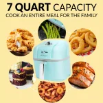 Nostalgia Classic Retro 7 Qt. Air Fryer, Aqua Blue thumbnail 3