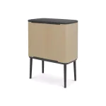 Brabantia Bo Touch Bin 9.5 Gal. Dual Compartment Gold Steel Rectangular Touch Trash Can thumbnail 4