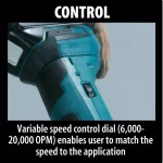 Makita 18V LXT Cordless Oscillating Multi-Tool Kit with 5.0Ah Battery and Charger thumbnail 10