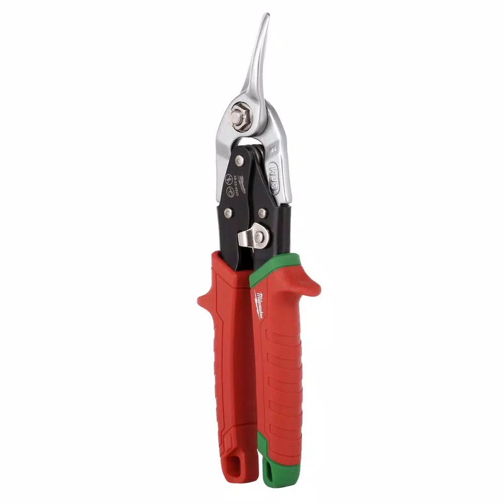 Milwaukee 10 in. Right-Cut Aviation Snips with Forged Serrated Blades