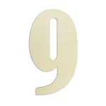 Jeff McWilliams Designs 18 in. Oversized Unfinished Wood Number 9 - Industrial Style Wall Decor thumbnail 1